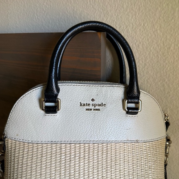 Kate Spade Grove Street Carli Rafia Straw Dome Crossbody Bag Handbag - Picture 4 of 16